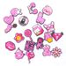 Pink Cute Little Fresh Shoes Flower Shoe Buckle Soft Glue DIY Slippers Sandals Accessories Accessories Accessories_vogvips.com