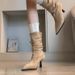 Women's Chic Pointed Toe Stiletto Heel Suede Ankle Boots With Buckle Strap For Elegant And Stylish Look Skinny Short Boots Women's Buckle Strap_vogvips.com