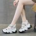 8801-2 Height Increasing 7CM Dad Shoes For Women 2024 Summer New Versatile Korean Style Thick Sole Hollow Out_vogvips.com