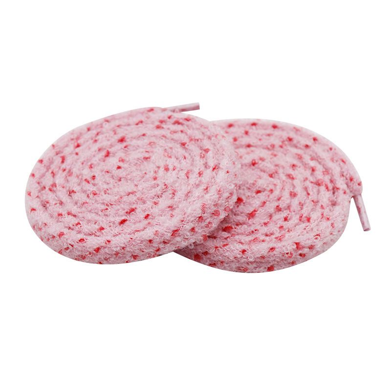 Fluffy Towel Shoelace Girl Fit Canvas Shoes High And Low Flat Shoe Rope_vogvips.com