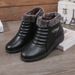 Winter Fleece-Lined Mom Cotton Shoes Warm Middle-Aged And Elderly Grandma Short Dropshipping Thickened Flat Snow Boots_vogvips.com