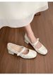 French Retro Mary Jane Shoes With Thick Heels Chinese Style Shallow Mouth High Heels Women_vogvips.com