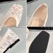 Women Lace Hollow‑Out Mary Jane Ballet Flats, Square Toe Adjustable Buckle Strap Design Breathable Mesh Upper Soft Flat Sole Ballerina Shoes_vogvips.com
