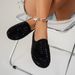 New Fashionable Black Sequined Women's Slippers Casual Versatile PU Material Rubber Sole Comfortable Slip-On Shoes_vogvips.com