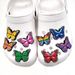 Butterfly Series Cartoon Decorative Buckle PVC Soft Rubber Shoes Buckle Shoes Flower Garden Shoes_vogvips.com