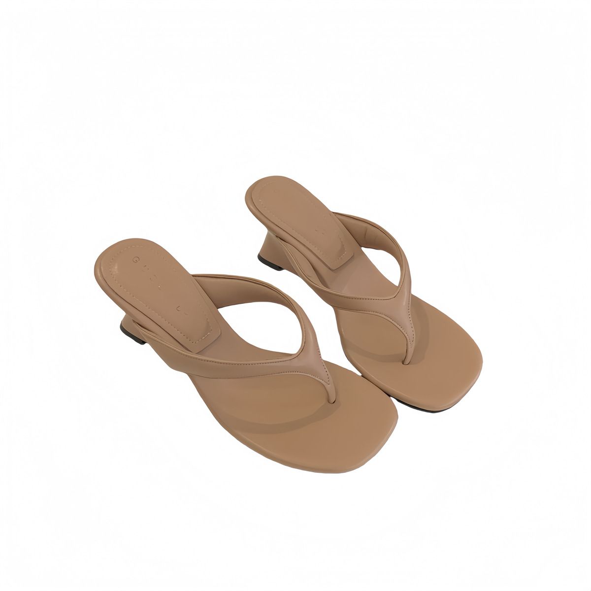2025 Spring/Summer New Roman Sandals, Superfiber Material, Square Toe Wedge Heel, Women's Casual Versatile Breathable_vogvips.com