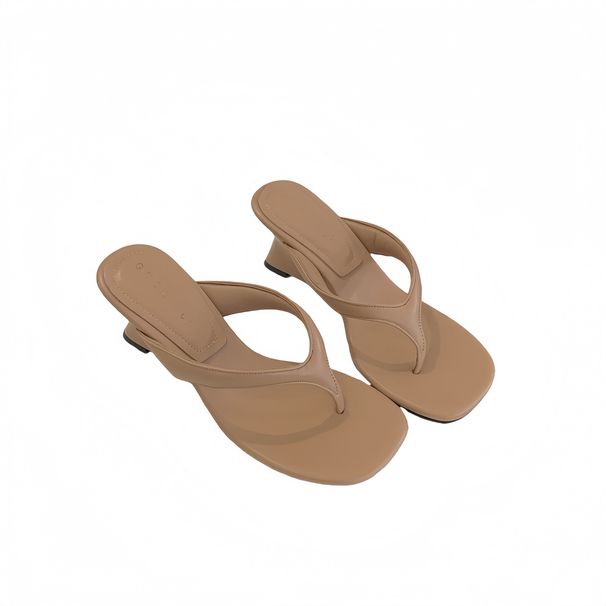 2025 Spring/Summer New Roman Sandals, Superfiber Material, Square Toe Wedge Heel, Women's Casual Versatile Breathable_vogvips.com