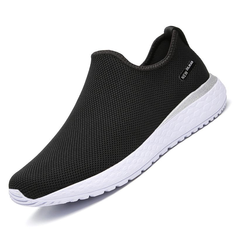 Sports Round Head Men's Shoes, Mesh Fly-woven Shoes, Sports Low-top Casual Shoes Men's_vogvips.com