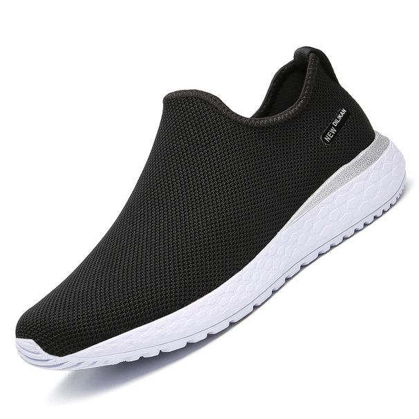Sports Round Head Men's Shoes, Mesh Fly-woven Shoes, Sports Low-top Casual Shoes Men's_vogvips.com