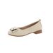 Doudou Shoes Women's Spring And Autumn Soft-soled Single Shoes Small Women's Shoes One Pedal Shallow Leather Shoes Children_vogvips.com