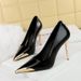 3739-25 Style Banquet High-heeled Women, Slim Super High Heels, Shallow Mouth, Metal Pointed Single Shoes For Women_vogvips.com