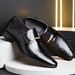 Spring And Autumn New Business Formal Large Size Leather Crocodile Pattern British Style Slip-On Casual Korean Version_vogvips.com