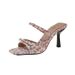 Summer's Hottest Trend: Floral Square-toe Bow Sandals For Women. These Versatile, Slim-heeled Sandals_vogvips.com