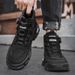 European Warm Series Autumn Winter New Leather High-top Martin Fashion Rotating Buckle Slip-on Outdoor Sports Yellow Men's Boots_vogvips.com