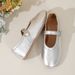 2025 New Plus Size Round T Ballet Shs For Women, Comfortable Sole, Soft Surface, Straight Strap, Mary Jane Single_vogvips.com