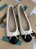 Roman Holiday Hepburn Style Ballet Slipper Withdraw Your Big Sale Tail Goods Bows Oversized Shoes Square Toe Flats_vogvips.com