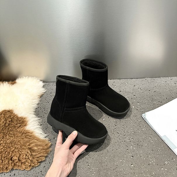 New interior height increase of 4.5cm snow women, winter with added fleece and thickened new leather waterproof thick_vogvips.com