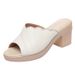 Manufacturer Wholesale , High-heeled Slippers, Women's Chunky Heel Summer New Fashion Versatile Open-toe Slip-on_vogvips.com
