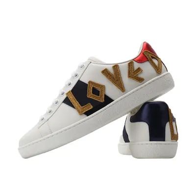 In-Stock Classic Embroidered White For Both Men Women, Flat-Soled, Comfortable, Vatile, Casual, And Fashionable_vogvips.com