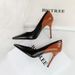 Vintage Style High Heels Pointed Toe Women S Dress Shoes For Party Evening Wear Chunky Heel Two Tone Design_vogvips.com