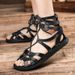 Top Layer Cowhide High Top Men's Sandals Korean Version Summer Roman Men's Trend Outerwear Casual Leather Beach Shoes_vogvips.com