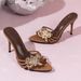 Spring/Summer Fashion Plus Size High Heeled Sandals Metallic Flower Stiletto Open Toe Women's Shoes Elegant Sexy_vogvips.com