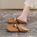 2026 Lightweight PU Upper PVC Sole Women’s Round-Toe Breathable Flat Sandals With One-Strap Closure And Soft Injection-Molded Footbed_vogvips.com