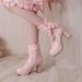 Autumn Winter New Martin Versatile Shoes Side Zipper High Women Sweet Thick Heel Short Boots_vogvips.com