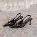 Women's High-heeled Shoes 2025 Summer New Punk Style Patent Leather Stiletto Heel Textured Fashionable Elegant Backless_vogvips.com
