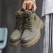 Martin Boots Short Boots Frosted Tooling Vintage Rhubarb Boots Vintage Boots_vogvips.com