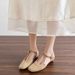 N3211-1 French Retro T-strap Chunky Heel Shoes, 26 New Models, Shallow Pointed Toe, Breathable Mid-heel Shoes With Soft_vogvips.com