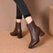 Square Toe British Martin Boots For Women, Versati Autumn And Winter High Ank Boots, Chunky Heel 2024 New French_vogvips.com