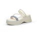 Small Thick-bottomed Cool Slippers, Female New Two Wear Height-increasing Fairy Wind Beach, Wearing Female Cool Slippers_vogvips.com