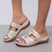 Large Summer New Style Cool For Women, Flat Bottom Slope Heel Hollow Water Diamond Embroidered Women's Slippers_vogvips.com