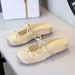 Bow Word With Shallow Mouth Bag Head Half Drag Women Hollow Inner Height Increase Round Head Cool Slippers_vogvips.com