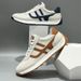Agan Genuine Leather Mesh White Men Summer Breathable Thin Men's Sports Casual Trendy Running Shoes_vogvips.com