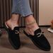 Women's Shoes Plus Size Suede Slippers, New Autumn Style, Comfortable Soft Soled Shoes With Metal Soles._vogvips.com