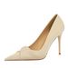 3391-3 【 】 Korean Version Slim High Heels, Foot Trimming, Slimming Effect, Shallow Mouth, Pointed Bow, Women's Single_vogvips.com
