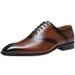 Brogue Business For Men Formal Embossed Full Grain Leather Pointed Toe Oxford Shoes British Style_vogvips.com