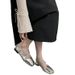 French Evening Silver Single Shoe Women's Flat Bottom 2025 Autumn New Style Fairy Commuting Square Head Shallow Mouth_vogvips.com