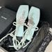 Korean-style Niche Sweet Light Blue Metal Buckle Square-toed Thong Sandals With Slimming Effect And High Straps For_vogvips.com