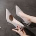 European American Style Simple Stiletto High-heeled Shiny Party Shoes, Shallow Pointed Toe, Sexy And Professional OL_vogvips.com