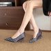 French-style Sexy Polka Dot Wedge Pointed High-heeled Shoes Women, 2026 Spring And Autumn New Model, Shallow Cut,_vogvips.com