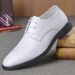 Suitable For All Seasons Genuine Leather Lace-Up Men's Business Formal Low Top Korean Style Performance Wedding Shoes_vogvips.com