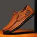 Men's Genuine Leather Slip-On Loafers - Comfortable Casual Shoes For Outdoor & Daily Wear - Breathable & Durable With Rubber Sole (Black, Brown)_vogvips.com