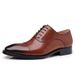 Men's leather breathable business dress men's shoe head layer cowhide English Oxford shoes wedding shoes_vogvips.com