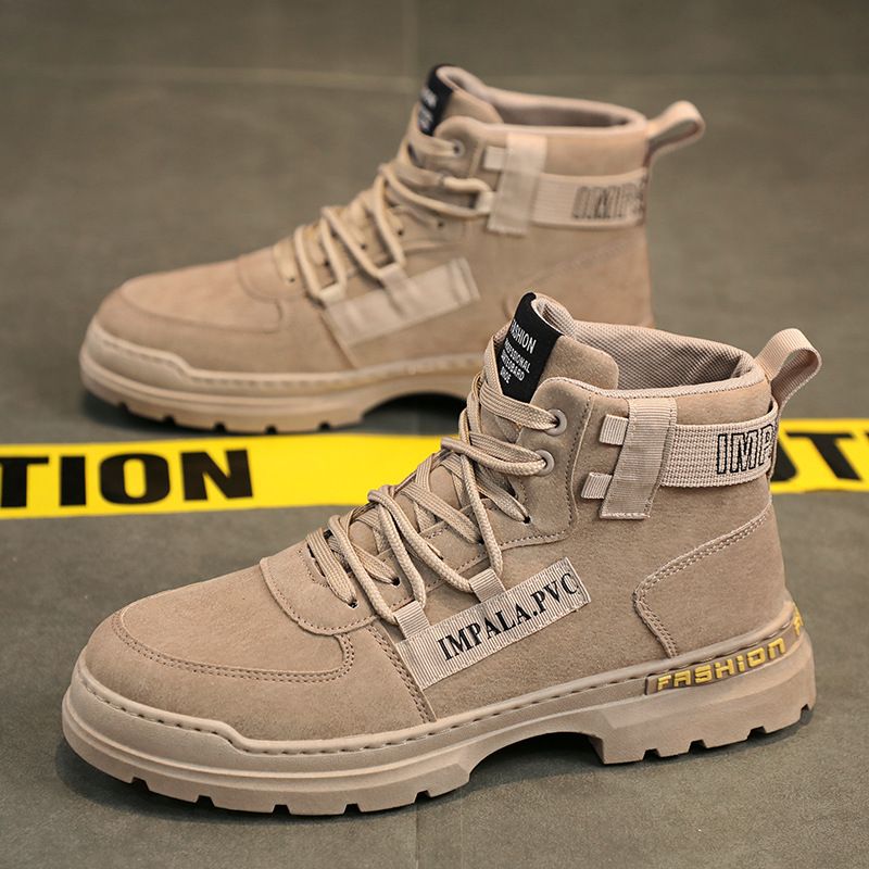 European Warm Series New High-Top Height-Increasing Men's 2025 Sports Casual Solid Color Martin Boots Work Trendy Shoes_vogvips.com