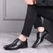 Euro Step First Layer Cowhide Formal Pointed Toe Lace-up Derby Men Brand Business Men's Shoes Wind Pure Leather_vogvips.com