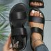 Roman New Summer Fashion, Comfortable For Outdoor Wear, Women's European And American Style, Ankle Strap, Round Toe,_vogvips.com