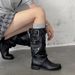 Yueyu Wrinkled Pile For Women 2025 Autumn Winter New Thick Heel Long Over-the-Knee Slimming Riding Boots_vogvips.com